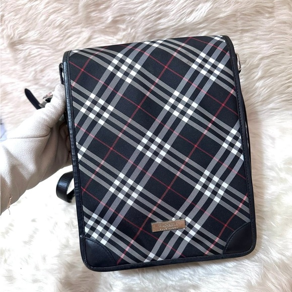 Burberry Black and Red Check Crossbody Bag - Picture 1 of 17